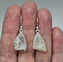 Load image into Gallery viewer, Raw Moonstone Earrings, Sterling Silver, June Birthstones, Rough Moonstones - GemzAustralia 