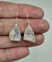 Load image into Gallery viewer, Raw Moonstone Earrings, Sterling Silver, June Birthstones, Rough Moonstones - GemzAustralia 