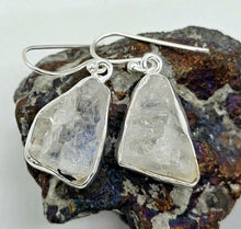 Load image into Gallery viewer, Raw Moonstone Earrings, Sterling Silver, June Birthstones, Rough Moonstones - GemzAustralia 