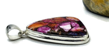 Load image into Gallery viewer, Pink Opal &amp; Oyster Turquoise Pendant, Sterling Silver - GemzAustralia 