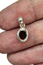 Load image into Gallery viewer, Garnet Pendant, Sterling Silver, January Birthstone, Oval Shaped, Aquarius Zodiac Stone - GemzAustralia 