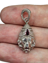 Load image into Gallery viewer, Pink Tourmaline Lion Pendant, Sterling Silver, October Birthstone, Leo Zodiac, Love Stone - GemzAustralia 