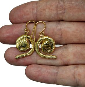 June Birthstone, Freshwater Pearl Earrings, 14k Gold Plated Sterling Silver, Bridal Jewellery - GemzAustralia 