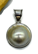 Load image into Gallery viewer, Mabe Pearl Pendant, 925 Sterling Silver, Freshwater Pearl, Ivory Mabe Pearl, June Birthstone - GemzAustralia 