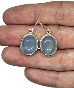 Statement Aquamarine Earrings, March Birthstone, Oval Shape, Sterling Silver, 29 carats - GemzAustralia 