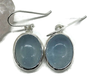 Statement Aquamarine Earrings, March Birthstone, Oval Shape, Sterling Silver, 29 carats - GemzAustralia 