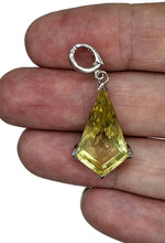 Load image into Gallery viewer, Lemon Quartz Pendant, Kite Shaped, Sterling Silver, High Vibrational Gemstone - GemzAustralia 