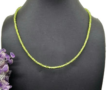 Load image into Gallery viewer, Peridot Beaded Necklace, Sterling Silver, 49.5cm, 19.5in, August Birthstone - GemzAustralia 