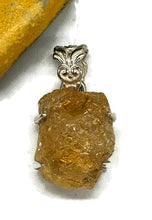 Load image into Gallery viewer, Raw Citrine Pendant, Sterling Silver, Rough Gemstone, November Birthstone, Prong Set - GemzAustralia 