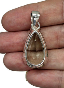 Prasiolite Pendant, Green Amethyst Gemstone, 33 carats, Sterling Silver, Pear Design - GemzAustralia 