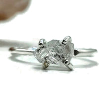 Load image into Gallery viewer, Herkimer Diamond Solitaire Ring, Size S, April Birthstone, Sterling Silver - GemzAustralia 