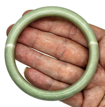 Load image into Gallery viewer, Solid Jade Bangle, 64mm Diameter, Green Nephrite Jade, Protection Gem, Lucky Gem - GemzAustralia 