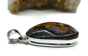 Boulder Opal Pendant, Australian Opal, Sterling Silver, October Birthstone, Precious Stone - GemzAustralia 