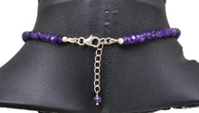 Load image into Gallery viewer, Amethyst Beaded Necklace, Sterling Silver, 47cm - 51cm, February Birthstone - GemzAustralia 