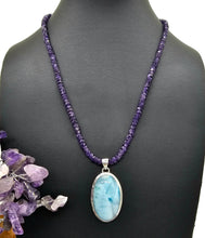 Load image into Gallery viewer, Amethyst Beaded Necklace, Sterling Silver, 47cm - 51cm, February Birthstone - GemzAustralia 