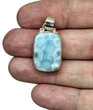 Load image into Gallery viewer, Rectangle Larimar Pendant, Dolphin Stone, Stone of Atlantis, 925 Sterling Silver - GemzAustralia 