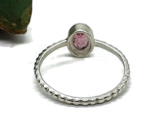 Load image into Gallery viewer, Pink Tourmaline Ring, Sterling Silver, size R 1/2, Heart Chakra, Oval Facet - GemzAustralia 