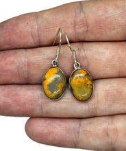 Load image into Gallery viewer, Bumblebee Jasper Earrings, Sterling Silver, Eclipse Jasper, Oval Shape - GemzAustralia 