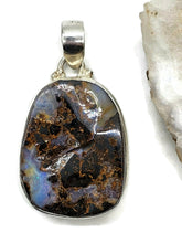 Load image into Gallery viewer, Australian Boulder Opal Pendant, Solid Opal, Australian Opal, Sterling Silver - GemzAustralia 