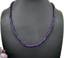 Load image into Gallery viewer, Amethyst Beaded Necklace, Sterling Silver, 47cm - 51cm, February Birthstone - GemzAustralia 