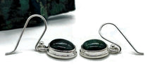 Load image into Gallery viewer, Cabochon Emerald Earrings, May Birthstone, Sterling Silver, Oval Shaped - GemzAustralia 