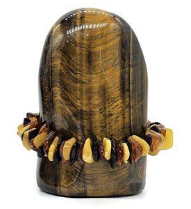 Baltic Amber Bracelet, Fossilized Tree Resin, Cognac, Butterscotch & Black Amber - GemzAustralia 