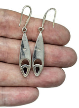 Load image into Gallery viewer, Statement Amethyst Earrings, February Birthstone, Sterling Silver, Marquise Shaped