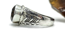 Load image into Gallery viewer, Oval Smoky Quartz Ring, size Q1/2, Sterling Silver, 6 carats, Scorpio Zodiac, Grounding Stone