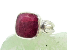 Load image into Gallery viewer, Cushion cut Ruby Ring, Size 9, 40th Anniversary Stone, 12 carats, Sterling Silver, July Birthstone, Energy Stone