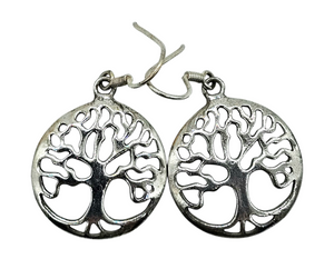 Tree of Life Earrings, Sterling Silver, Represents personal growth, uniqueness, Strength & Beauty, knowledge, wisdom