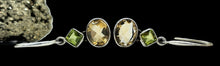 Load image into Gallery viewer, Citrine &amp; Peridot Earrings, Sterling Silver, November and August Birthstones, Visionary Gemstone, Oval Diamond Shape - GemzAustralia 