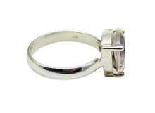 Load image into Gallery viewer, Trillion Ametrine Ring, Size 9, Sterling Silver, Combination of Amethyst &amp; Citrine, Trystine Crystal, Bolivianite, Stone of Balance
