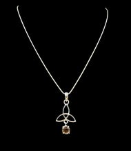 Load image into Gallery viewer, Smoky Quartz Pendant, Celtic Knot, Sterling Silver, Protection Stone, lucky Gem, Grounding Stone, Anchoring Gemstone - GemzAustralia 