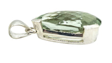 Load image into Gallery viewer, Prasiolite Pendant, Green Amethyst Gemstone, 35 carats, Sterling Silver, Pear Design, Spiritual Stone, Light Green Crystal