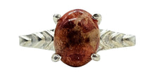 Load image into Gallery viewer, Art Deco Coral Ring, Size 7, Oval Shaped, Sterling Silver, Orange Red Coral, Love &amp; Prosperity Stone, Peace Stone