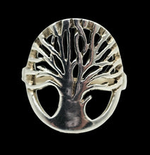 Load image into Gallery viewer, Tree of Life Ring, Size 6.75, Sterling Silver, Represents Personal Growth, Uniqueness, Strength &amp; Beauty, Knowledge, Wisdom