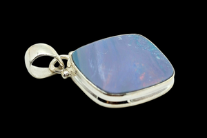 Australian Opal Doublet Pendant, October Birthstone, Blue and Pink Opal, Precious Gemstone, Pure Energy, Lucky Stone, Hope Stone - GemzAustralia 