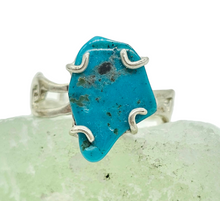 Load image into Gallery viewer, Kingman Turquoise Ring, Size 7.25, Sterling Silver, December Birthstone, Blue Turquoise, Protection Stone
