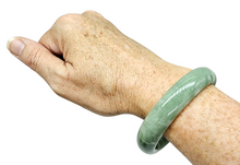 Load image into Gallery viewer, Jade Bangle, 62mm Diameter, Green Nephrite Jade, Protection Gem, Lucky Gemstone, Good Fortune Stone, Good Luck Talisman - GemzAustralia 