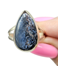 Load image into Gallery viewer, Pietersite Ring, Size N, Sterling Silver, Tempest Gemstone, Telepathic Powers, Spiritual Journey, Highly Charged Gemstone
