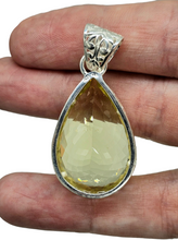 Load image into Gallery viewer, Lemon Quartz Pendant, Sterling Silver, Massive Pear Shaped, 37 carats, Mental Clarity, Confidence Stone, Joy Stone - GemzAustralia 