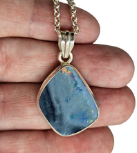 Load image into Gallery viewer, Australian Opal Doublet Pendant, October Birthstone, Blue and Pink Opal, Precious Gemstone, Pure Energy, Lucky Stone - GemzAustralia 