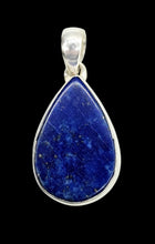 Load image into Gallery viewer, Pear Lapis Lazuli Pendant, Sterling Silver, 20 Carats, 9th Anniversary Stone, Protection, Truth &amp; Love Gem, Royal Blue Gemstone