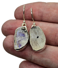 Load image into Gallery viewer, Raw Rainbow Moonstone Earrings, Sterling Silver, June Birthstone