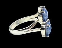 Load image into Gallery viewer, Kyanite Ring, Size 7, Emerald Faceted, 16 carats, Sterling Silver, Gemstone for Negotiation &amp; Communication