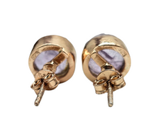 Load image into Gallery viewer, Rough Amethyst Studs, Rose Gold Plated Sterling Silver, February Birthstone, Raw Amethyst Stud Earrings, Protection Stone - GemzAustralia 