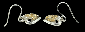 Citrine Heart Earrings, Sterling Silver, November Birthstone, Stone of Happiness, Wealth & Success, Heart Jewellery