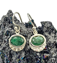 Load image into Gallery viewer, Emerald Earrings, May Birthstone, Stone of Inspiration, Strengthens Memory, Infinite Patience, Deep Green Gemstone, Genuine Gemstones - GemzAustralia 