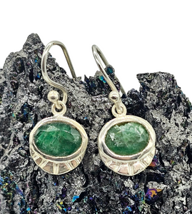 Emerald Earrings, May Birthstone, Stone of Inspiration, Strengthens Memory, Infinite Patience, Deep Green Gemstone, Genuine Gemstones - GemzAustralia 