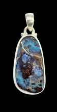 Load image into Gallery viewer, Queensland Boulder Opal Pendant, Solid Opal, Australian Opal, Sterling Silver, October Birthstone, Precious Stone